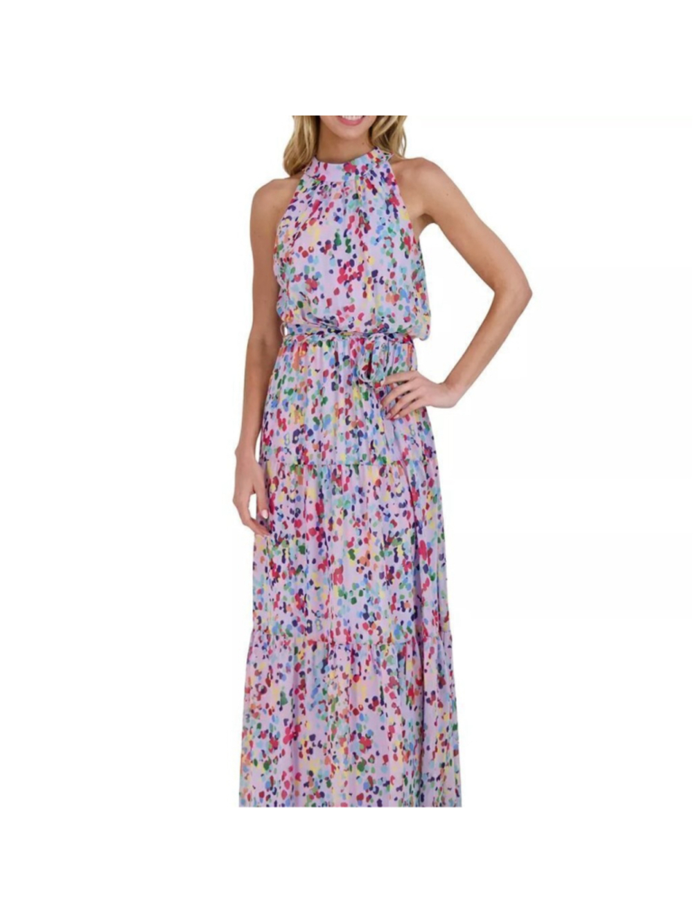 Julia Jordan Mock Neck Maxi Dress